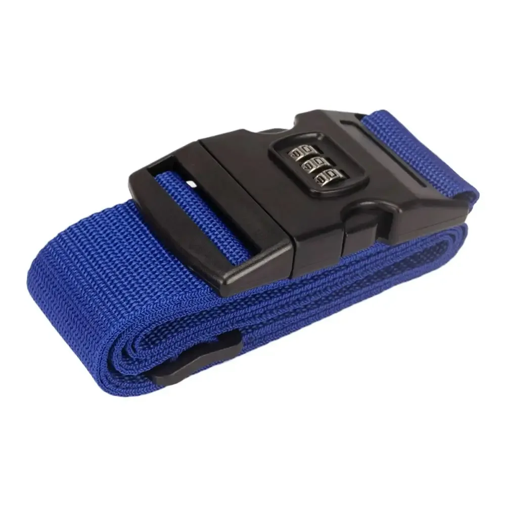 sangle de bagage réglable avec verrouillage sécurisé, ceinture de fixation en nylon durable pour valise, accessoires de voyage