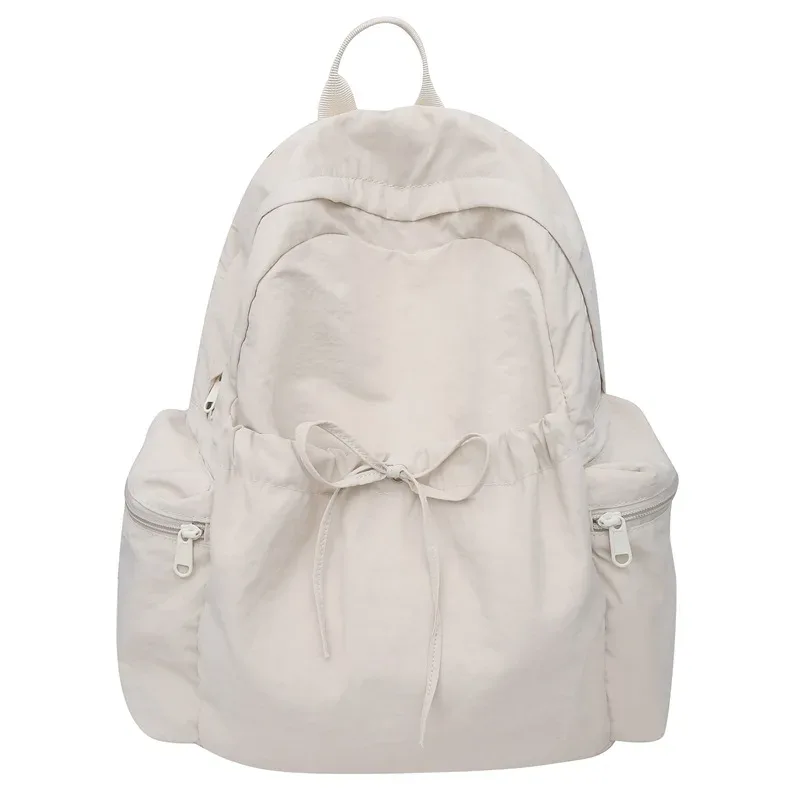 sac à dos de grande capacité avec nœud à cordon de serrage, simple et polyvalent, avec nom brodé personnalisé, sac à dos en nylon, cadeau 2025, nouveau