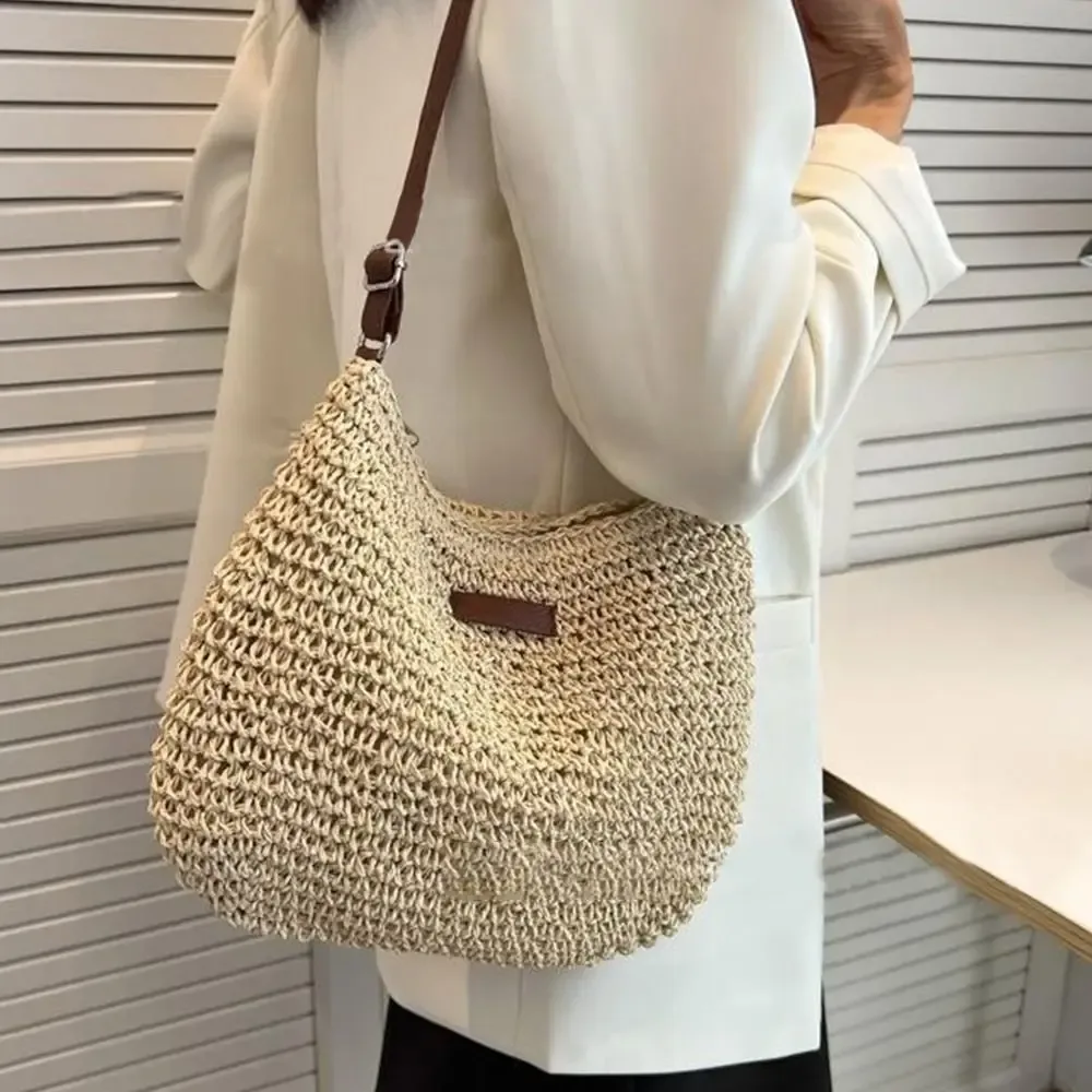 sacs à main latéraux pour femmes, sacs en paille tressée, sacs de plage, sacs à bandoulière, sacs à main en paille tricotée
