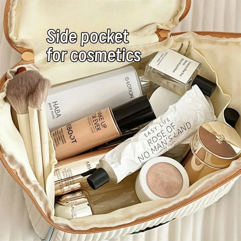 sac à main mignon à motif de dessin animé pour filles, grande capacité, organiseur de cosmétiques, sac de toilette portable pour voyage