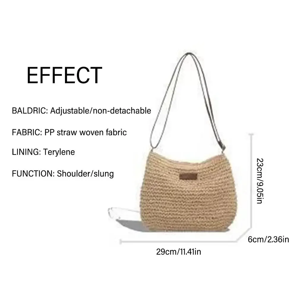 sacs à main latéraux pour femmes, sacs en paille tressée, sacs de plage, sacs à bandoulière, sacs à main en paille tricotée