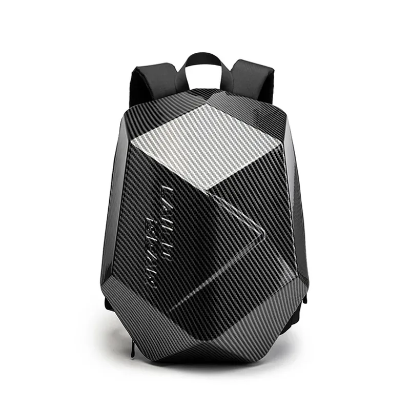 sac à dos à coque rigide pour motocycliste pour homme, équipement d'équitation, fibre de carbone, imperméable, facile, respirant, casque
