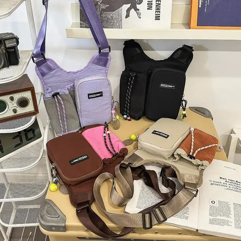 sac minimaliste pour bouteille d'eau, pochette bandoulière unique, sac à bandoulière décontracté pour femme, pour la randonnée et les sports