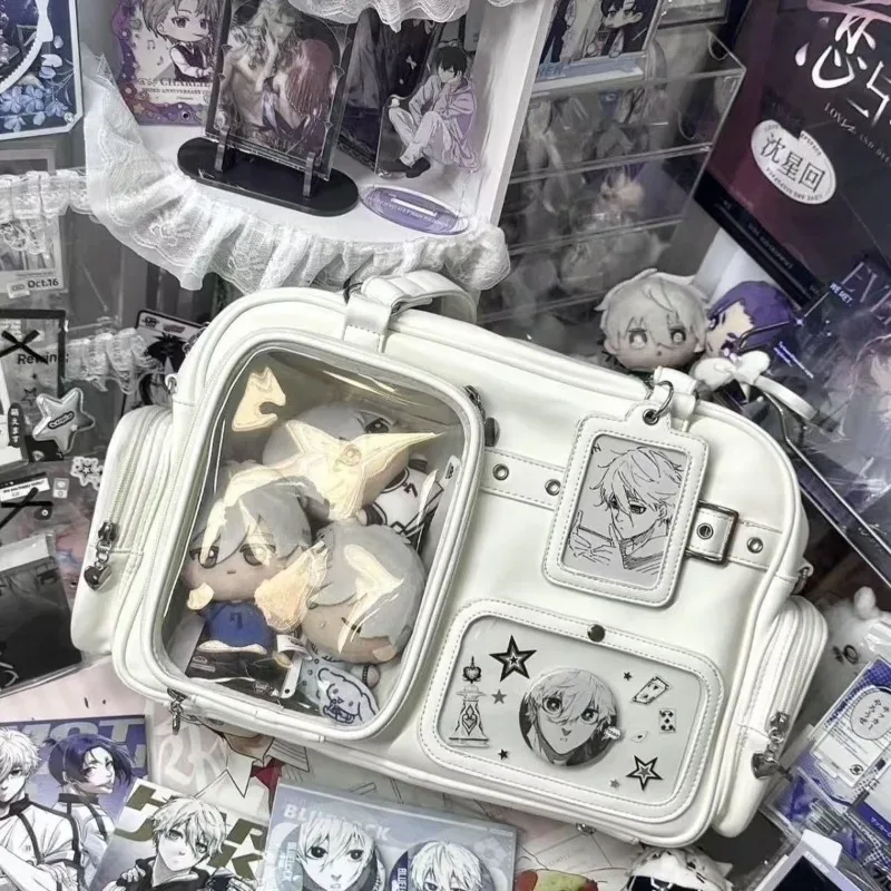 sac fourre-tout japonais, sac à bandoulière de concert à la mode, sac à dos pour étudiant, messager transparent multi-poches