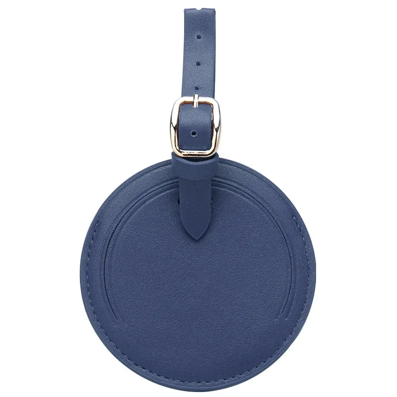 étiquette de bagage à initiales personnalisées, étiquette de bagage ronde de voyage d'affaires, étiquette de valise à rabat en cuir pu personnalisée, cadeau de mariage