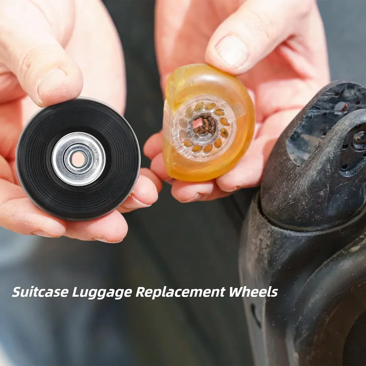 kit de réparation de pièces de valise, essieux de remplacement, roues de bagage de voyage silencieuses, roulettes, dia40 mm, 50mm, 60mm, 12 pièces, 24 pièces par ensemble