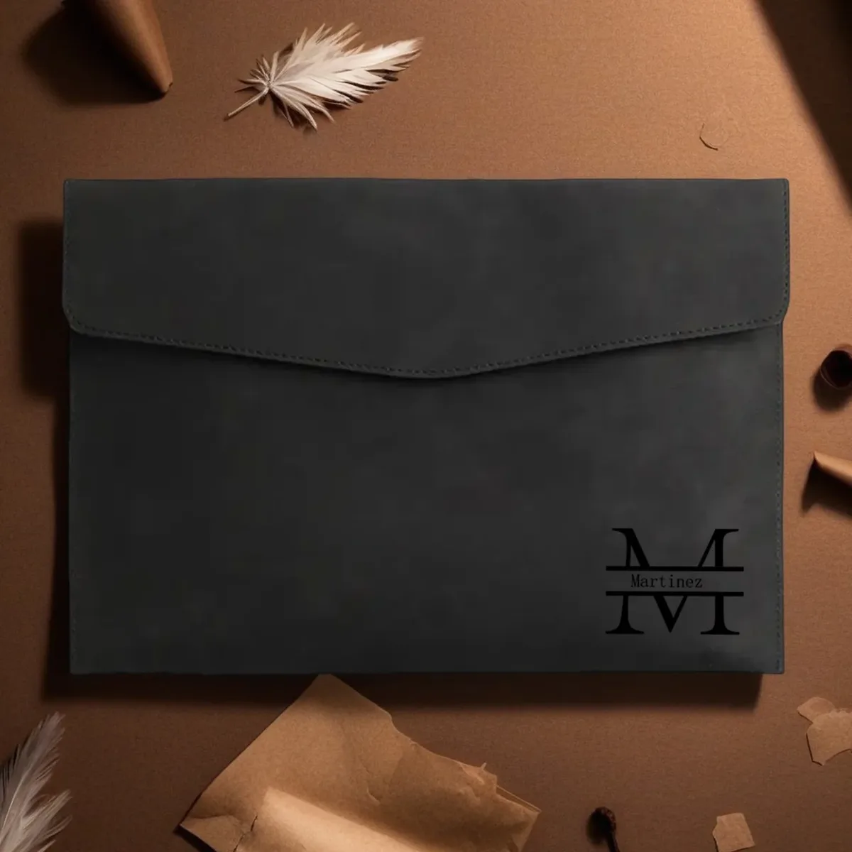porte-documents a4 en cuir pu personnalisé avec nom, 5 couleurs, classeur pour le bureau et les voyages, organiseur élégant