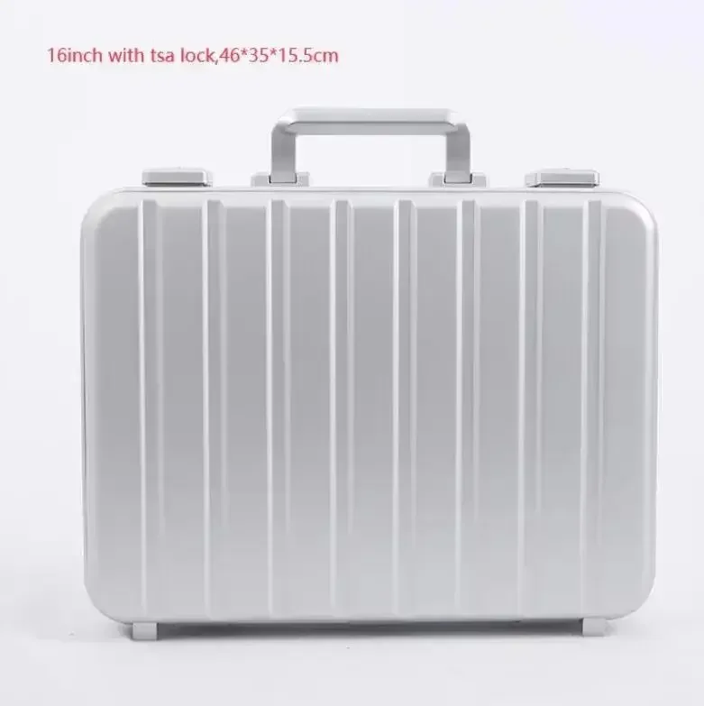 100% nouvelle mallette en aluminium boîte à outils étui pour ordinateur portable boîte d'affaires pour ordinateur portable avec serrure