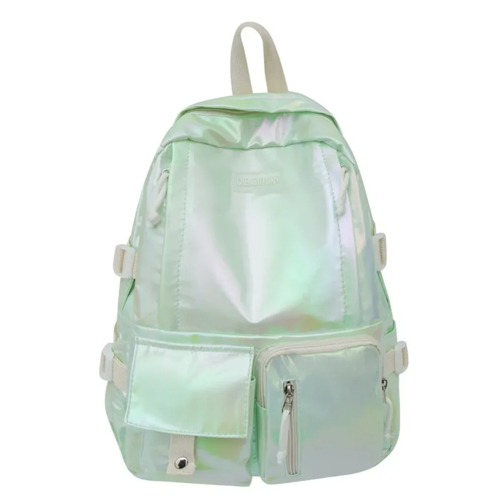 sac à dos laser créatif multi-poches, grande capacité, sac à main, sac d'école pour étudiants, sac de voyage de style coréen, sac à bandoulière, sac d'extérieur