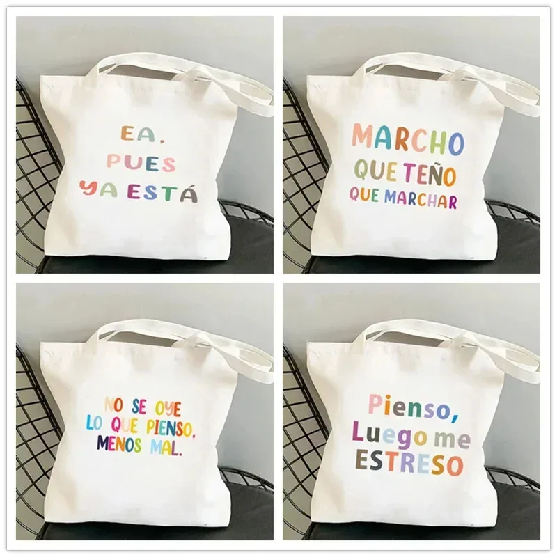 Femmes sac à bandoulière graphique Harajuku Shopper sacs grande capacité toile fourre-tout sac à main sans fermeture éclair Eco décontracté fille sacs à main