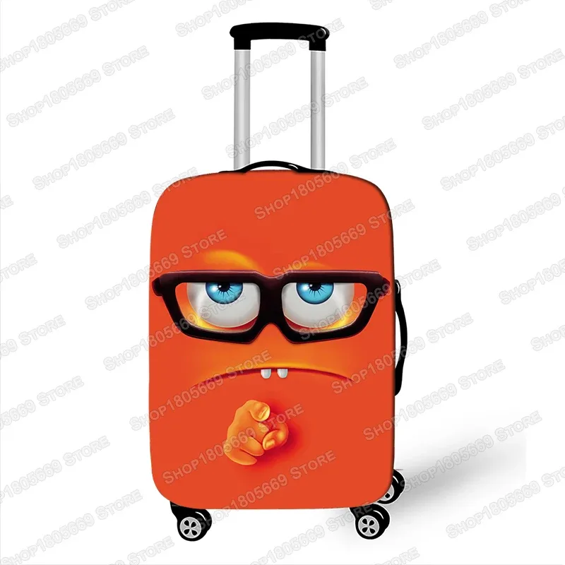 housse de valise imprimée expression drôle pour dames, housse de protection élastique pour bagages, housse anti-poussière