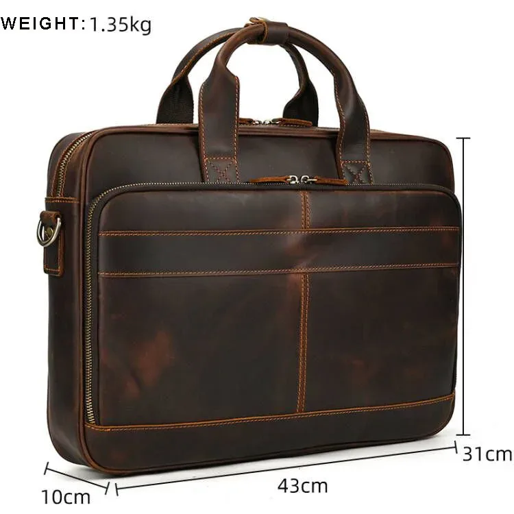 newsbirds-sac à main en cuir véritable pour hommes, sac à bandoulière messenger business, sac pour ordinateur portable 15.6 pouces, sacs à main pour hommes, couches