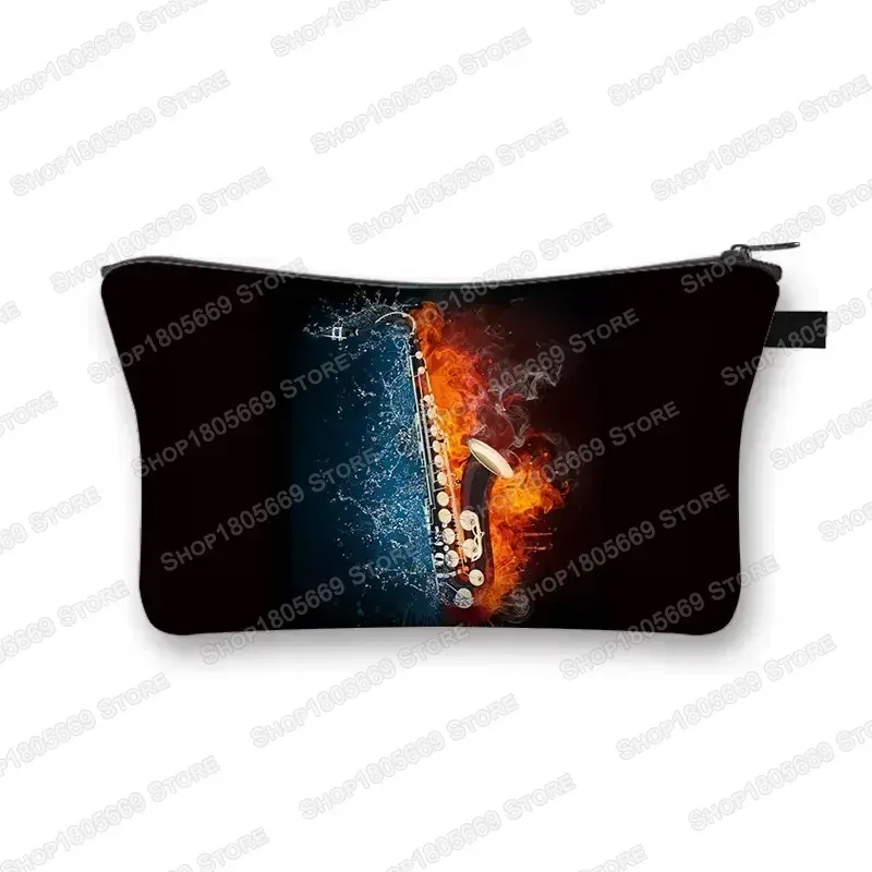 trousse à cosmétiques pour notes de musique pour femmes, sac de maquillage pour piano, jemakeup, sacs de rangement pour femmes pour le voyage, organisateurs de cosmétiques, sac cadeau