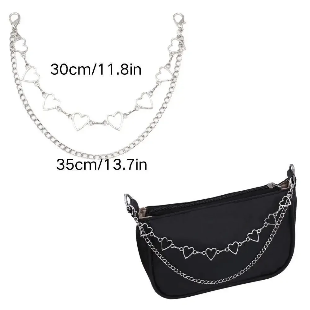 y2k – sangle en chaîne de perles en métal pour sacs, chaîne de sac multicouche pour sac à main, poignées de bricolage, pendentif étoile, sac à bandoulière, accessoires de chaîne