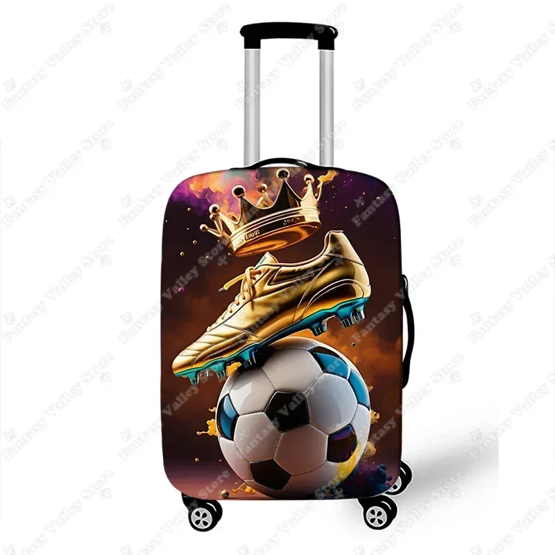 cool ballon de football avec couronne housse de bagage pour voyage élastique boîtier de chariot couvre anti-poussière valise housse de protection