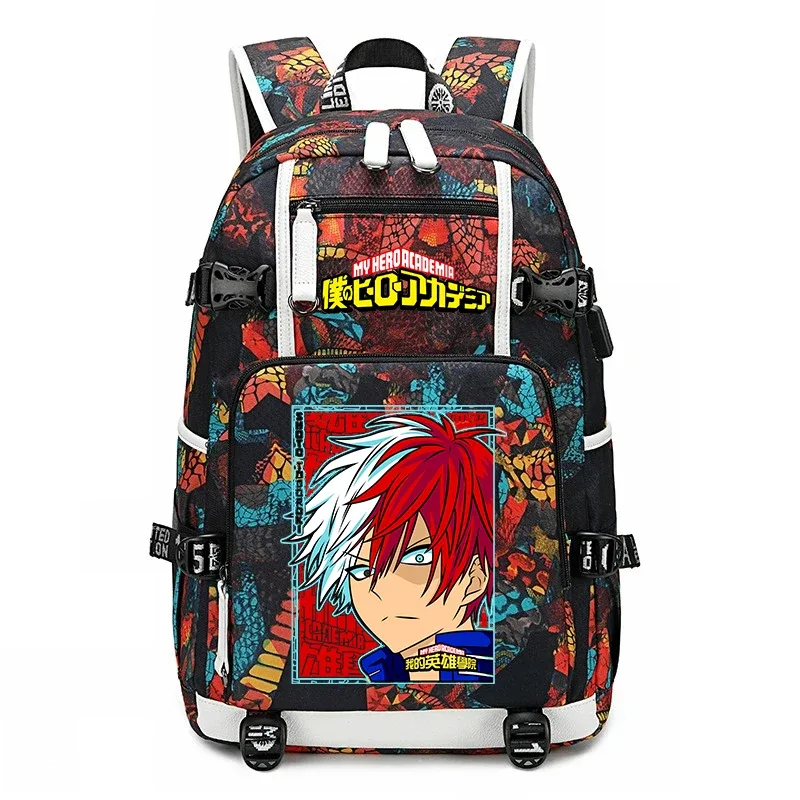 sac à dos d'école imprimé my hero academia, sac à dos unisexe de grande capacité pour garçons et filles, sac à dos de voyage décontracté