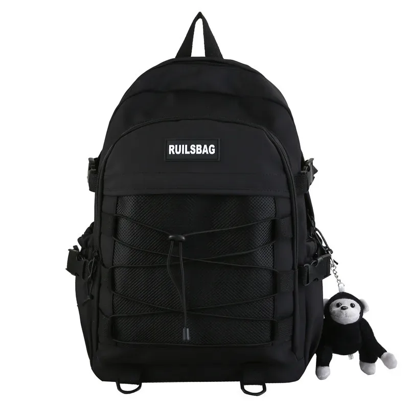 sac à dos tendance en corde croisée pour femme, version coréenne, style japonais, sac à dos double épaule pour étudiantes et jeunes filles