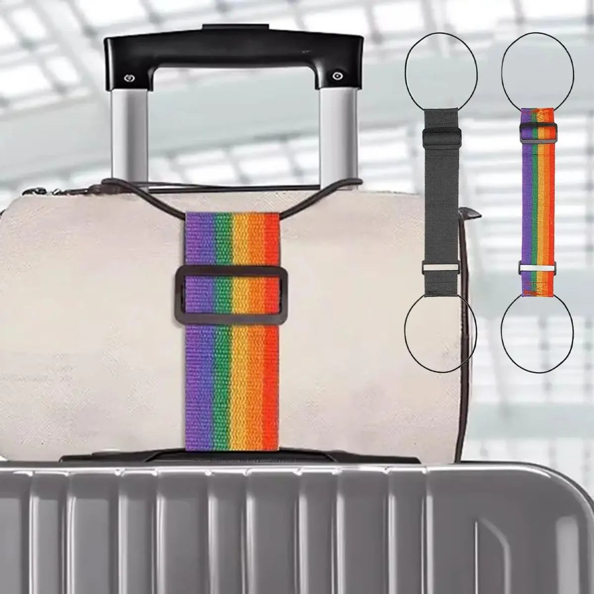 Sangle de connexion réglable pour bagages, connecteur antivol pour valise, sangle d'extension, sangle de fixation pour valise de voyage, sangle pour sac à dos de voyage