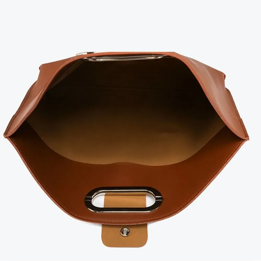 sac fourre-tout élégant en pu pour documents de bureau, couleur unie, grande capacité, sacoche pour ordinateur portable, porte-documents, extérieur