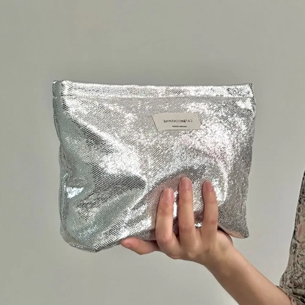 nouveau sac de maquillage à paillettes brillantes, pochette de rangement à fermeture éclair de grande capacité, pochette, sac à main cosmétique de voyage