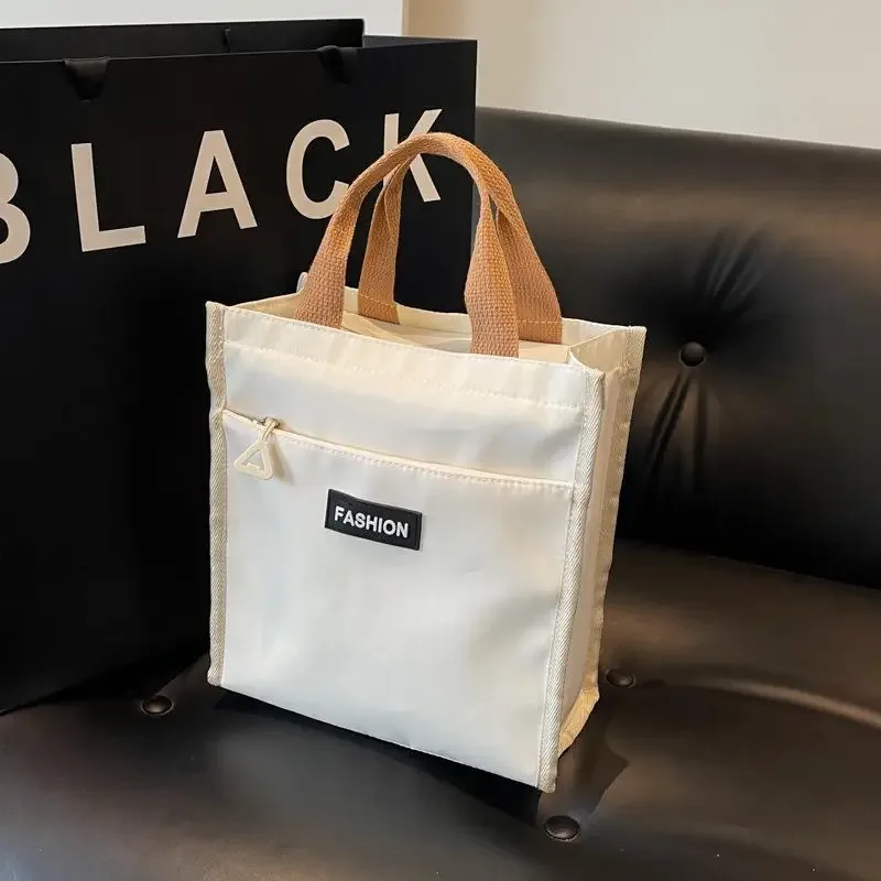 sac à main en toile, sac fourre-tout de grande capacité avec fermeture éclair, sac à bandoulière portable pour étudiants, livres scolaires, bureau, courses quotidiennes
