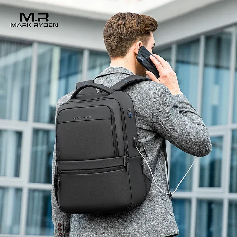 mark ryden-sac à dos multi-couches pour homme, convient pour ordinateur portable 15.6 ", sacs à dos hydrofuges pour étudiants