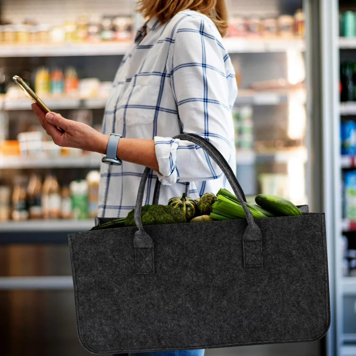 sac fourre-tout pour le bois de chauffage, porte-bûches de cheminée, support à piles, sac de rangement en feutre pour le transport du bois, sac à main de shopping