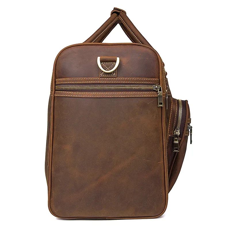 sac de voyage en cuir de vache group pour homme, accessoire durable en peau de vache