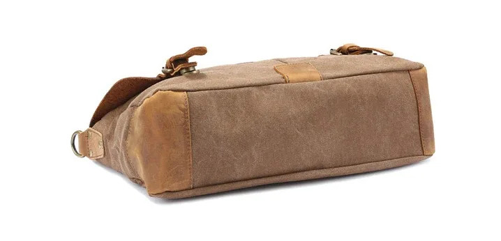 sac d'affaires vintage en cuir et toile pour homme, porte-documents, sac de bureau, mallette en toile, porte-documents, sacoche à documents.