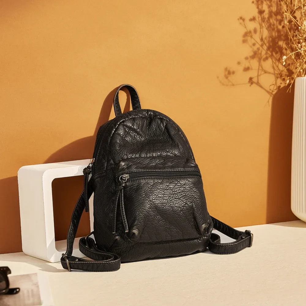 annmouler vintage femmes petite taille sac à dos bronze école sac à dos en cuir souple pour les femmes usage quotidien sac cadeau