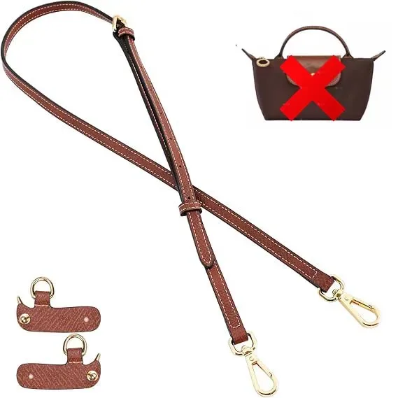 kit de bandoulière en cuir pour mini sacs, compatible avec la mini pochette longchamp, accessoires pour petit sac à bandoulière réglable