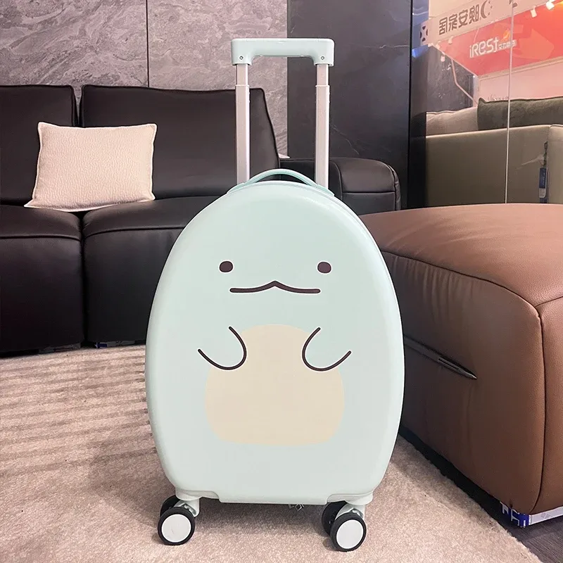 bagage pour enfants mignon valise de cabine légère de 20 pouces chariot d'étudiant avec valise à serrure à combinaison avec roues silencieuses
