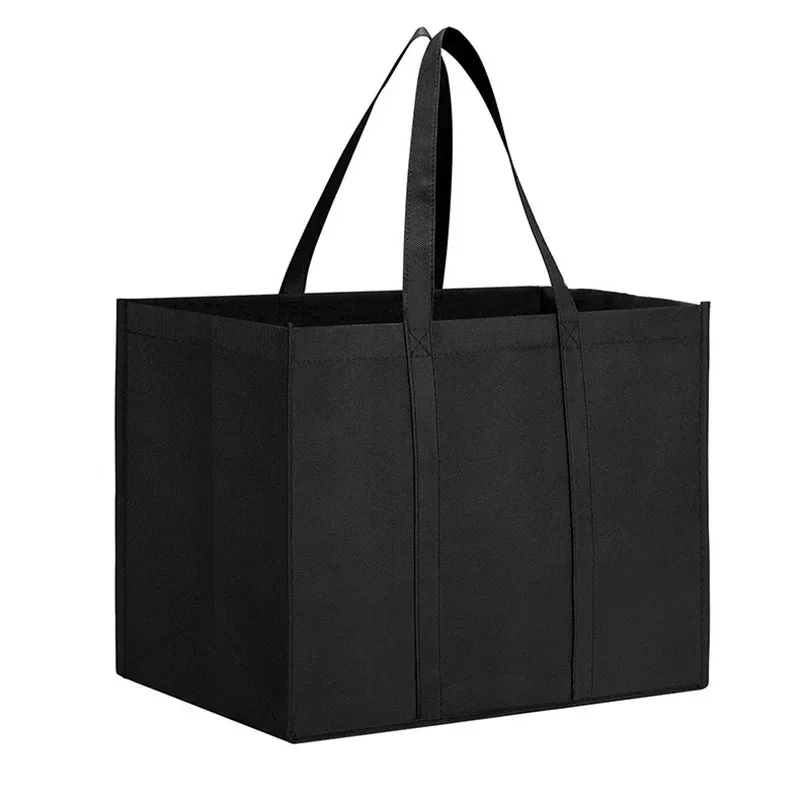 sacs de courses réutilisables noirs, sacs de courses pliables, ensemble de rangement polyvalent