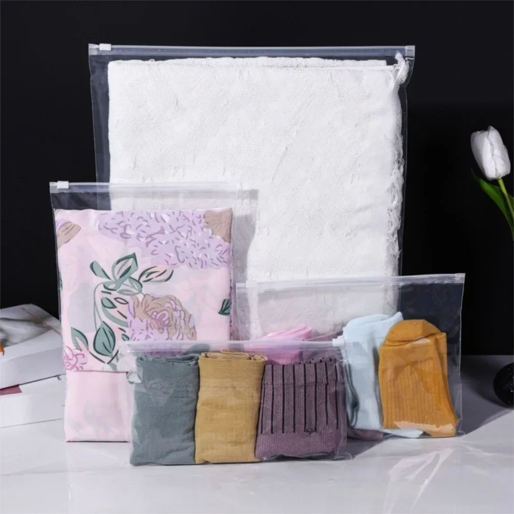 sacs ziplock en plastique transparents et réutilisables, 50 pièces/ensemble, sacs d'emballage multi-usages, sacs à fermeture éclair, emballage professionnel
