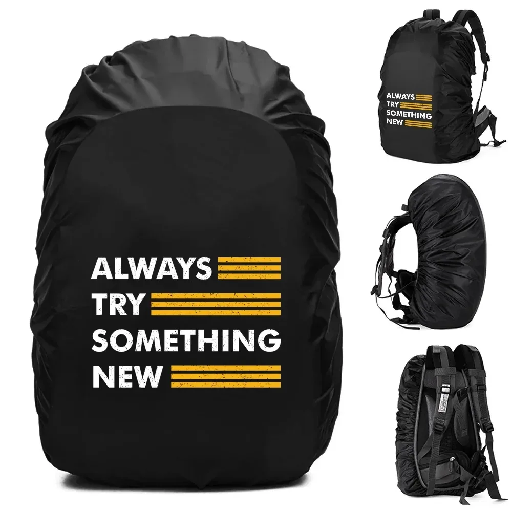 housse de pluie pour sac à dos, 20-70l, pour camping en plein air, randonnée, alpinisme, anti-poussière, imperméable, motif de phrase