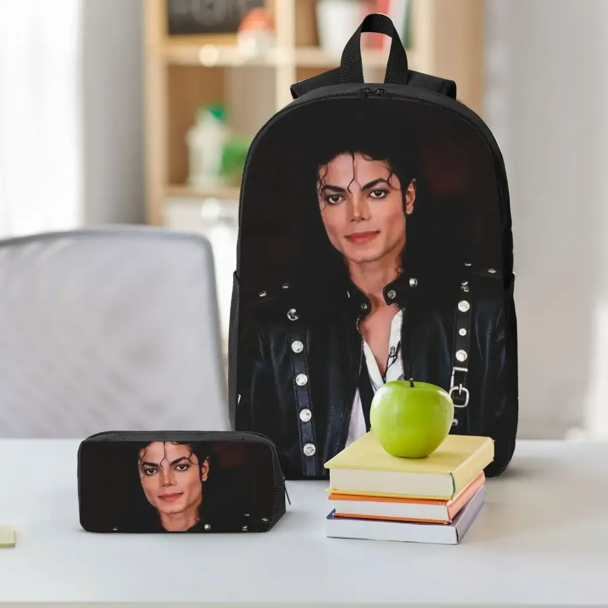 sac à dos michael jackson pour étudiants, sac d'école, sacs à bandoulière pour ordinateur, sac à déjeuner isotherme 3ps, trousse à crayons