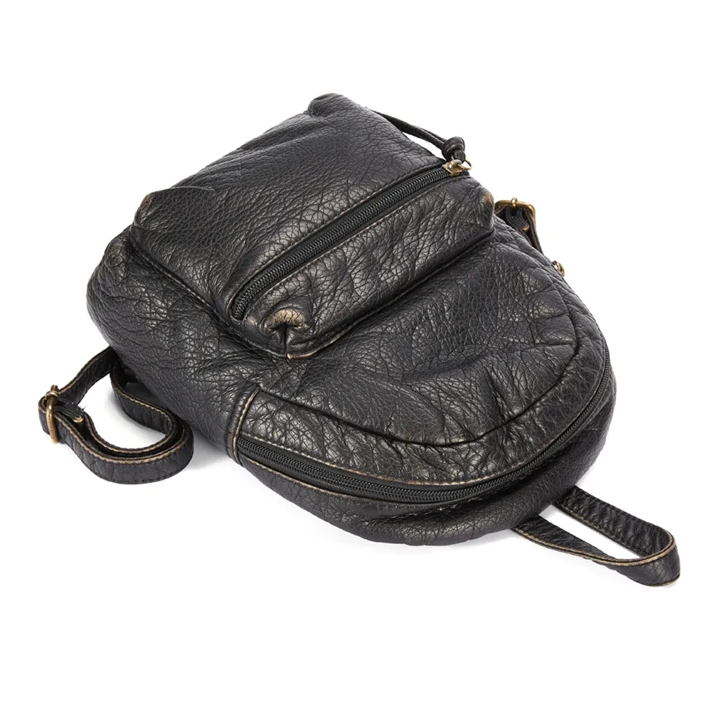 annmouler vintage femmes petite taille sac à dos bronze école sac à dos en cuir souple pour les femmes usage quotidien sac cadeau