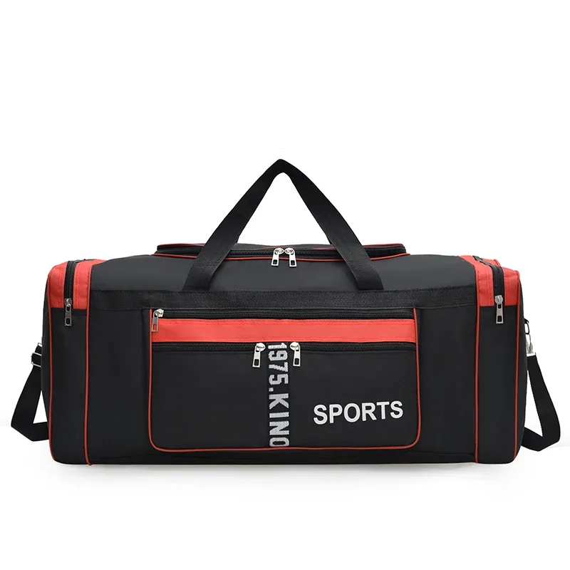 sac de voyage pliable 1 pièce avec plusieurs poches, motif aléatoire