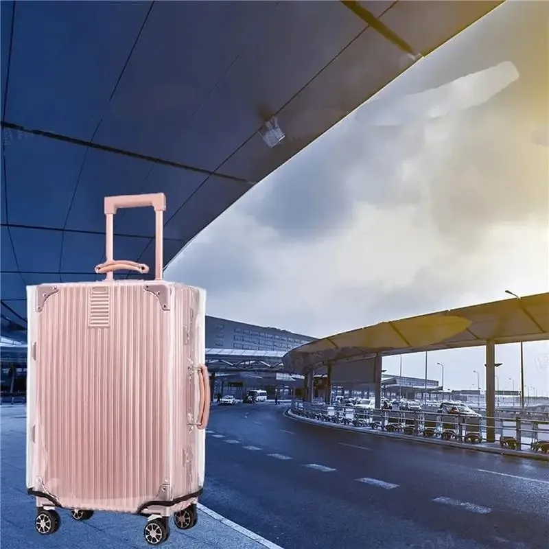 1 housse de protection transparente en pvc pour bagages, protection universelle anti-poussière et anti-rayures