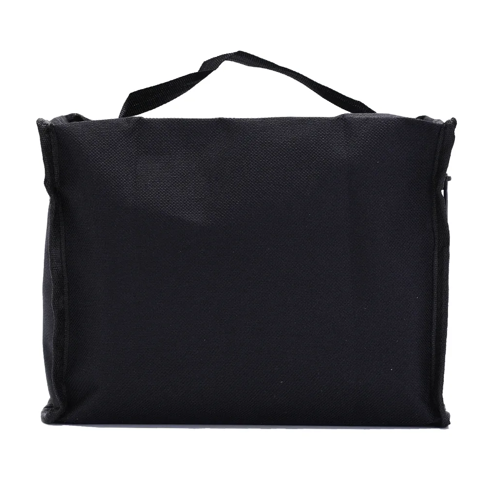 trousse de maquillage de grande capacité, sac cosmétique en toile pliante noire, stylo marqueurs d'art, fermeture à glissière, 5 tan