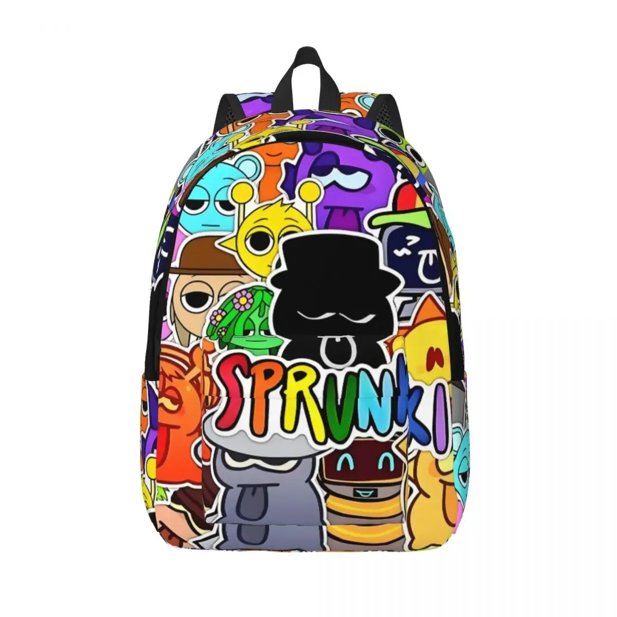 dessin animé personnalisé sprunki toile sac à dos femmes hommes sac à dos décontracté pour les sacs d'université d'école