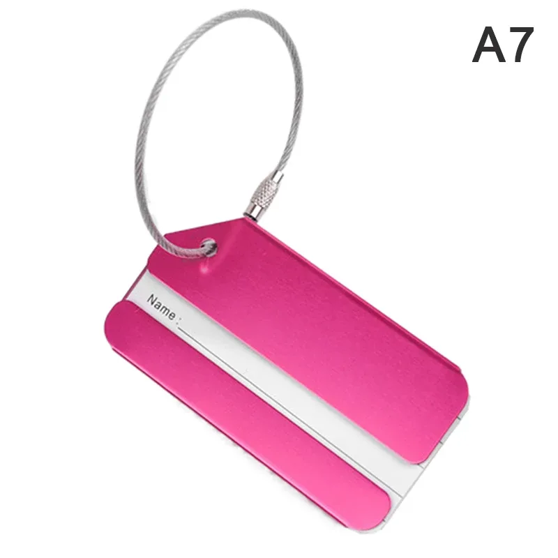 étiquettes de bagage de voyage en alliage, porte-étiquette d'adresse de valise, étiquettes de nom de bagage en métal, accessoires d'infraction, 1pc
