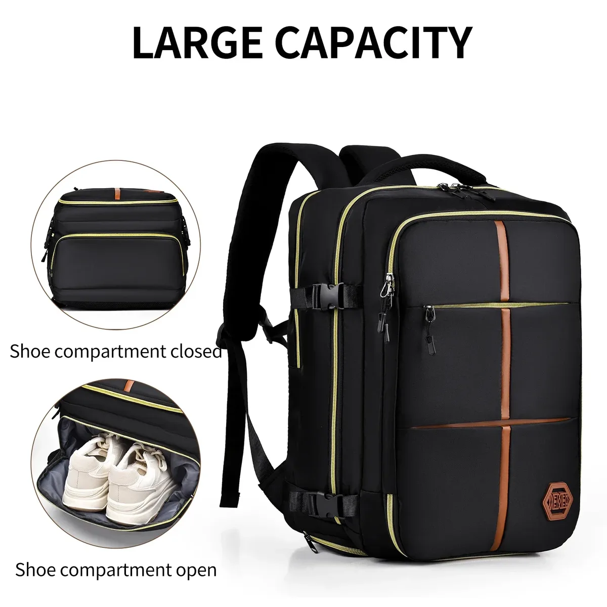 sac à dos de voyage de grande capacité pour hommes et femmes, sac d'école à la mode, sac multifonctionnel pour toutes les occasions, nouveau, 2024