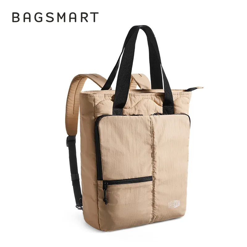 bagsmart – sac à dos d'école pour ordinateur portable 15.6 pouces, sac à main étanche pour femmes, fourre-tout d'université de grande capacité