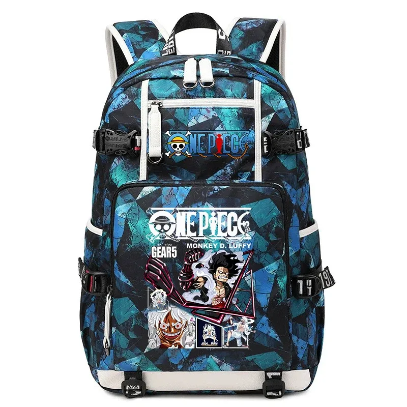 sac à dos d'école décontracté imprimé anime luffy, grande capacité, sac à livres pour garçons et filles, voyage, sport