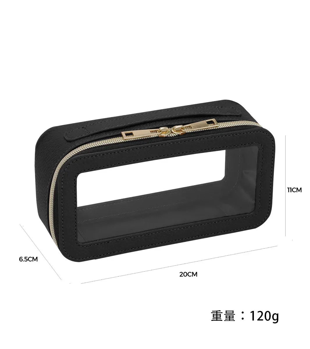 sac de toilette en cuir pu personnalisé avec lettres, transparent, pour femme, avec fermeture éclair, imperméable, grande capacité, sac de rangement de luxe