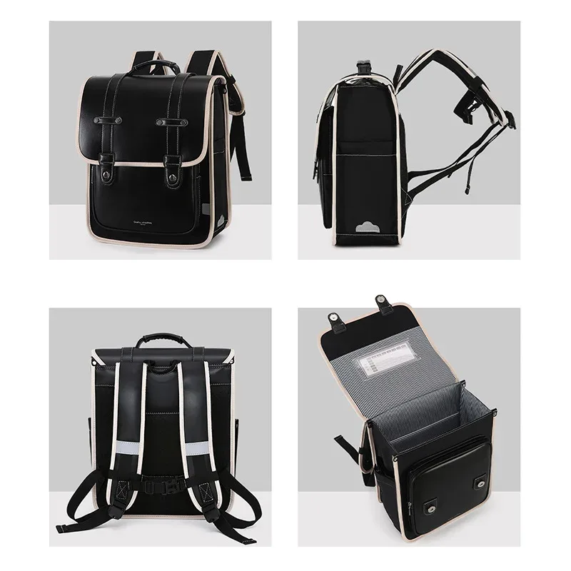 sac à dos scolaire de style japonais pour garçons et filles, grande capacité, ergonomique, randoseru, sac à dos pour élèves du primaire