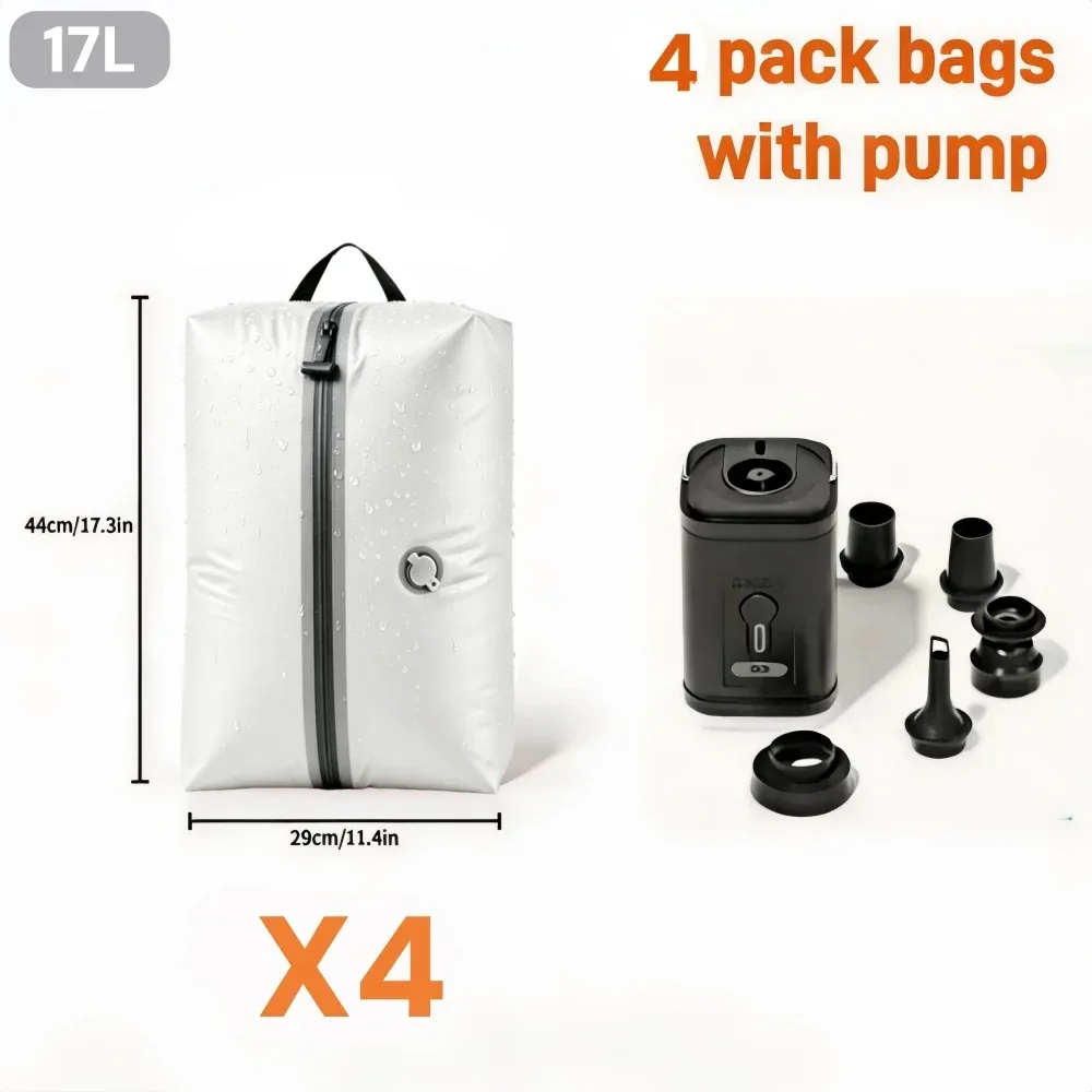 sacs de compression pour accessoires de voyage, sacs de rangement sous vide pour vêtements, sacs réutilisables pour valises, sacs d'emballage pour vêtements, économiseurs d'espace