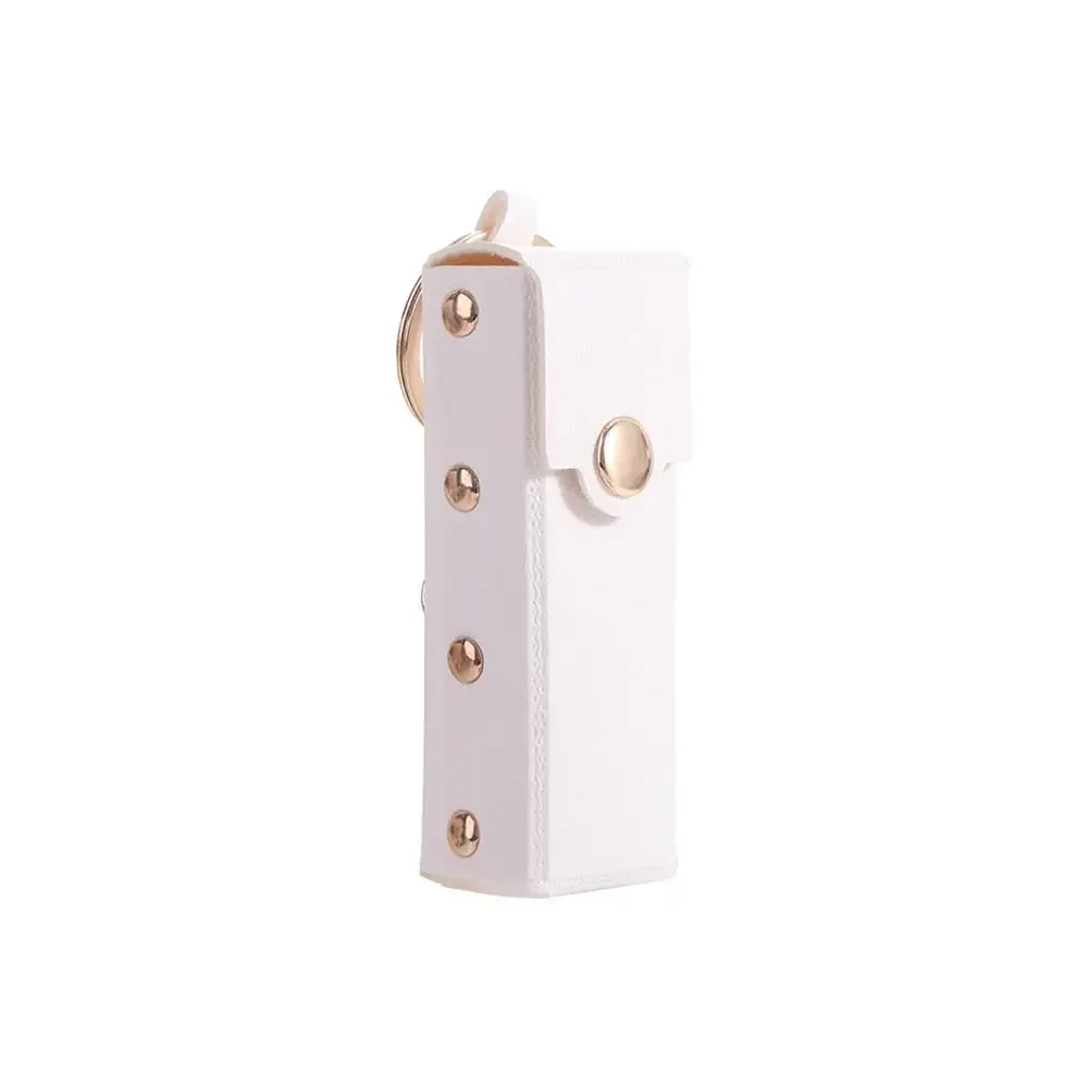 pochette à rouge à lèvres portable et étanche avec porte-clés, étui de rangement en cuir souple pour rouges à lèvres, housse de protection cosmétique