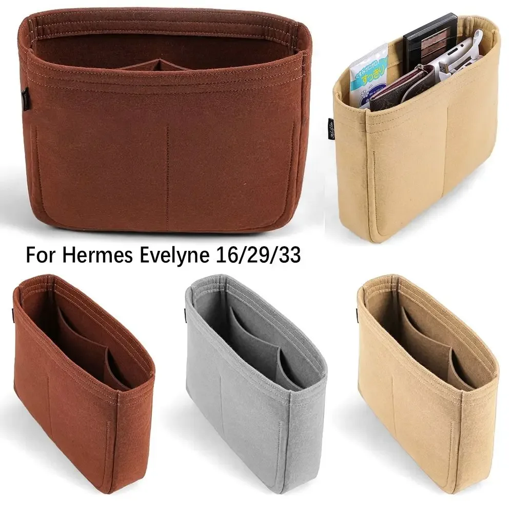 organisateur de sac à main en feutre, insert de rangement interne, sac de support portable pour evelyne 16/29/33